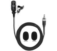 XHXJCYS Black Lapel Lavalier Microphone Unidirectional Condenser Super Cardioid Mic Compatible with Sennheiser Wireless Bodypack Transmitter System with 3.5mm Female Screw Plug