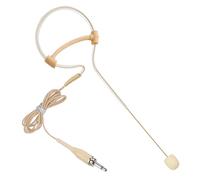 XHXJCYS Single Earset Headset Microphone Headworn Over Ear Hanging Condenser Omnidirectional Mic Compatible with Wireless Bodypack Transmitter System with 3.5mm Thread Screw Plug