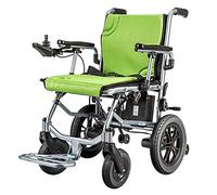 XHY Electric Wheelchair, Lightweight, Dual-function Open/Fold in 1 Second, 17.7in Wide Seat, Aluminium Frame, Green