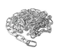 XHYASD 3 Metre Heavy Duty Galvanized Steel Chain, 5mm Metal Link Security Chain, Durable Welded Chains for Fence Gate, Garage Door, Swing, Bicycle Lock and Hanging Decoration