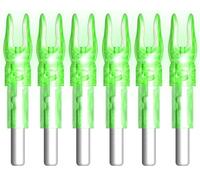 XHYCKJ 6PCS S Led Lighted Nocks for Arrows with .244" Inside Diameter,Screwdriver Included (Green)