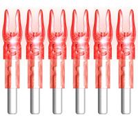 XHYCKJ 6PCS S Led Lighted Nocks for Arrows with .244" Inside Diameter,Screwdriver Included (Red)