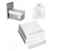 XHYdamile 20pcs W10165294RB Trash Compactor Bags,Fits 15-inch Rectangular Drawer Compactors, Space-Saving Compressed for Small Spaces/RV/Camping/kitchen (Ties Included,White)
