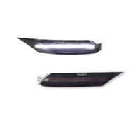 XHYFFSS Dynamic Turn Signal Light Car Front Side Marker Turn Signal Blinker Lights For M&azda For RX-8 2004-2008 Parking Fender Lamps Amber White 12V(Smoked Lens White)