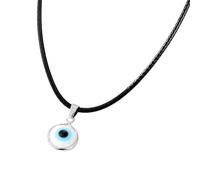 XHYRHTS Evil Eye Halskette für Frauen und Mädchen, 925 Sterling Silber Tiefseeblau Evil Eye Anhänger Halskette Türkisches Blaues Auge Halsband Glas, Evil Eye Halskette Gold, Evil Eye Halskette Silber