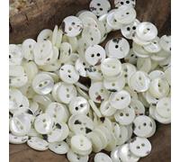 XHYXWN 10-100pcs 11.5 Mm Natural Shell Buttons, Fisheye Buttons, 2-Hole Round Hand-Sewn Buttons For Shirts, Sweaters, Knitwear, Hats, And Decorative Buttons