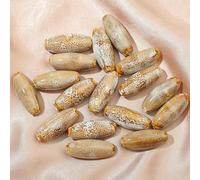 XHYXWN 10/20 Pcs 31x12 Mm Handmade Oval Porcelain Beads, Vintage Colored Glazed Ceramic Spacer Beads, for DIY Beaded Bracelet and Necklace Craft Making