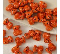 XHYXWN 10 Pcs 14x17 Mm Animal Shaped Ceramic Loose Beads, Painted Glazed Porcelain Beads, for Handmade DIY Bracelet Necklace Pendant Making
