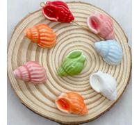 XHYXWN 10 Pcs 14x21 Mm Colorful Conch Ceramic Beads, DIY Ceramic Spacer Beads for Beaded Bracelets, Necklaces, Pendants, Earrings Crafts Making