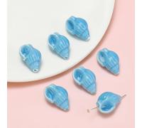 XHYXWN 10 Pcs 14x22 Mm Colorful Conch Ceramic Loose Beads, Glazed Ceramic Beads, for DIY Handmade Jewelry Bracelet Necklace Key Chain Making