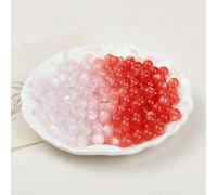 XHYXWN 100 Pcs 10 Mm Colorful Round Color-Changing Beads, Cat's Eye Resin Beads, for DIY Handmade Bracelets, Necklaces, Earrings, Keychains Making