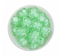 XHYXWN 100 Pcs 15 Mm Transparent Acrylic Beads, Colorful Flower-Shaped Acrylic Spacer Beads, for Handmade Bracelets, Keychains, DIY Jewelry Accessories