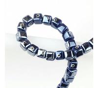 XHYXWN 100 Pcs 8/10 Mm Square Ceramic Beads, Devil's Eye Ceramic Loose Beads, for DIY Handmade Beaded Necklaces, Bracelets, Earrings and Jewelry Making