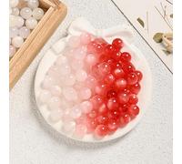 XHYXWN 100 Pcs 8-12 Mm Cat's Eye Resin Beads with Holes, Round Color Changing Beads, for DIY Bracelet Necklace Earring Keychain Making