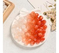 XHYXWN 100 Pcs 8-12 Mm Cat's Eye Resin Beads with Holes, Round Color Changing Beads, for DIY Bracelet Necklace Earring Keychain Making