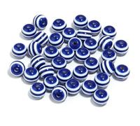 XHYXWN 100 Pcs 8/12 Mm Colorful Striped Beads, Straight Hole Round Resin Loose Beads, for DIY Bracelet Necklace Keychain Pendant Decoration Accessories