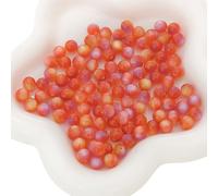 XHYXWN 100 Pcs 8 Mm Gradient Cat's Eye Resin Beads, Colorful Round Spacer Beads, for DIY Handmade Bracelets, Necklaces, Bags, Keychain Accessories