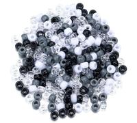 XHYXWN 1000 Pcs 6x9 Mm Colorful Pony Beads, Mixed Color Acrylic Large Hole Beads, for DIY Bracelet Necklace Keychain Jewelry Making