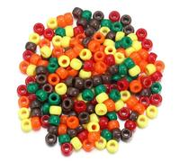 XHYXWN 1000 Pcs 6x9 Mm Colorful Pony Beads, Mixed Color Acrylic Large Hole Beads, for DIY Bracelet Necklace Keychain Jewelry Making