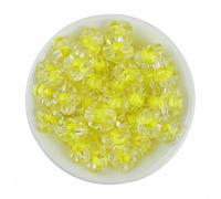 XHYXWN 150 Pcs 12 Mm Flower Shaped Transparent Acrylic Beads, Colorful Craft Beads, for DIY Bracelet Necklace Keychain Hair Accessories Making Accessories