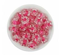 XHYXWN 150 Pcs 12 Mm Flower Shaped Transparent Acrylic Beads, Colorful Craft Beads, for DIY Bracelet Necklace Keychain Hair Accessories Making Accessories