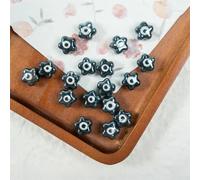 XHYXWN 20 Pcs 10 Mm Devil Eye Ceramic Loose Beads, Colorful Flower-Shaped Glazed Ceramic Beads, for DIY Beaded Bracelets, Necklaces, Earrings and Jewelry Making