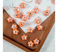 XHYXWN 20 Pcs 10 Mm Devil Eye Ceramic Loose Beads, Colorful Flower-Shaped Glazed Ceramic Beads, for DIY Beaded Bracelets, Necklaces, Earrings and Jewelry Making