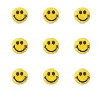 XHYXWN 20 Pcs 12/14/15 Mm Yellow Smiley Face Beads, Bulk Ceramic Spacer Beads for Bracelet Necklace Keychain DIY Jewelry Accessories