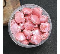 XHYXWN 20 Pcs 12 Mm Colorful Shell Ceramic Beads, Irregular Glazed Ceramic Loose Beads, for DIY Crafts Bracelet Necklace Pendant Making