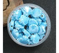 XHYXWN 20 Pcs 12 Mm Colorful Shell Ceramic Beads, Irregular Glazed Ceramic Loose Beads, for DIY Crafts Bracelet Necklace Pendant Making