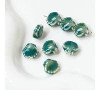 XHYXWN 20 Pcs 12 Mm Vintage Shell Ceramic Loose Beads, Ceramic Spacer Beads, for Beaded Handmade Bracelets, Necklaces and Earrings