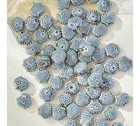 XHYXWN 20 Pcs 15x13 Mm Vintage Colored Shell Ceramic Beads, Glazed Ceramic Spacer Beads for DIY Handmade Braided Bracelet Necklace Pendant Making