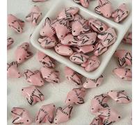 XHYXWN 20 Pcs 15x20 Mm Painted Ceramic Loose Beads, Animal Shape Printed Ceramic Beads, for DIY Handmade Bracelet Necklace Pendant Accessories