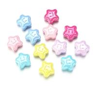 XHYXWN 20 Pcs 18 Mm Colorful Acrylic Smiley Face Beads, Acrylic Spacer Beads for Threading, for DIY Bracelet Necklace Keychain Jewelry Making