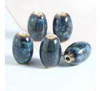 XHYXWN 20 Pcs 20x12.5 Mm Oval Porcelain Beads, Vintage Colored Ceramic Loose Beads for DIY Handmade Bracelet Necklace Jewelry Making