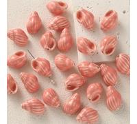 XHYXWN 20 Pcs 20x12 Mm Conch Ceramic Straight Hole Beads, Ceramic Spacer Beads, for DIY Handicraft Hand-Woven Bracelet Necklace Making