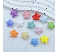 XHYXWN 20 Pcs 21 Mm Handmade Starfish Porcelain Beads, Colorful Glazed Ceramic Loose Beads for Beaded Bracelet Necklace DIY Handmade Jewelry Making
