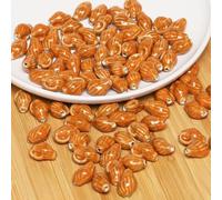 XHYXWN 20 Pcs 22x15 Mm Conch Ceramic Beads, Colorful Shell Ceramic Loose Beads for DIY Handmade Necklace Bracelet Pendant Braided Jewelry Accessories