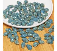 XHYXWN 20 Pcs 22x15 Mm Conch Ceramic Beads, Colorful Shell Ceramic Loose Beads for DIY Handmade Necklace Bracelet Pendant Braided Jewelry Accessories