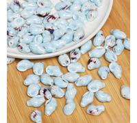 XHYXWN 20 Pcs 22x15 Mm Conch Ceramic Beads, Colorful Shell Ceramic Loose Beads for DIY Handmade Necklace Bracelet Pendant Braided Jewelry Accessories