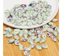 XHYXWN 20 Pcs 22x15 Mm Conch Ceramic Beads, Colorful Shell Ceramic Loose Beads for DIY Handmade Necklace Bracelet Pendant Braided Jewelry Accessories