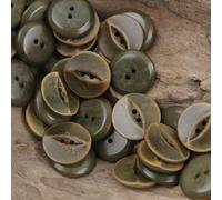 XHYXWN 20pcs 15-20 Mm Round Fisheye Buttons, Suit Shirt Decoration Buttons, 2 Holes Hand Sewing Buttons, Yellow, Green, For Dress Cardigan Coat Accessories