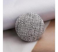 XHYXWN 20pcs 15-30 Mm Colorful Linen Fabric Covered Buttons, Metal Shank Round Hand Sewing Buttons For Woolen Coat Windbreaker Suit Jacket DIY Fabric Sofa Accessories