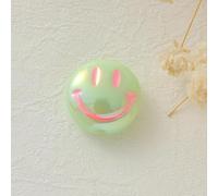 XHYXWN 30/50/100 Pcs 15 Mm Colorful Acrylic Smiley Face Beads, Round Smiley Face Spacer Beads, for Handmade Bracelets, Necklaces, Keychains DIY Crafts Making
