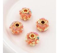 XHYXWN 30/50/100 Pcs 16x12 Mm Sequin Beads, Colorful Pompom Large Hole Spacer Beads, for DIY Bracelet Pendants Keychain Jewelry Accessories