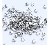XHYXWN 400 Pcs 7 Mm Silver Acrylic Round Letter Beads, Retro Letter Loose Beads, for DIY Hand-Woven Bracelet Necklace Jewelry Making
