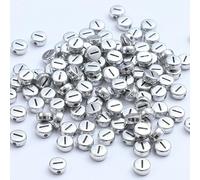 XHYXWN 400 Pcs 7 Mm Silver Acrylic Round Letter Beads, Retro Letter Loose Beads, for DIY Hand-Woven Bracelet Necklace Jewelry Making