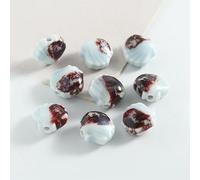 XHYXWN 50 Pcs 12 Mm Shell Ceramic Beads, Vintage Colored Ceramic Spacer Beads, for DIY Beaded Bracelet Necklace Jewelry Making