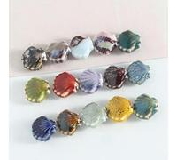 XHYXWN 50 Pcs 12 Mm Shell Ceramic Beads, Vintage Colored Ceramic Spacer Beads, for DIY Beaded Bracelet Necklace Jewelry Making