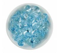 XHYXWN 50 Pcs 17x21 Mm Colorful Heart-Shaped Acrylic Beads, Transparent Acrylic Spacer Beads, for DIY Bracelet Necklace Pendant Jewelry Making